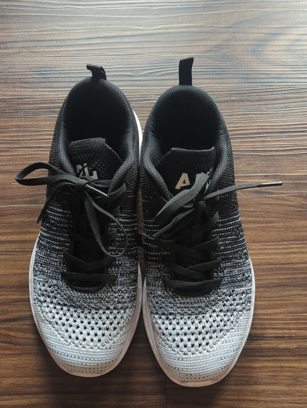APL Black & Gray Knit Running Shoes